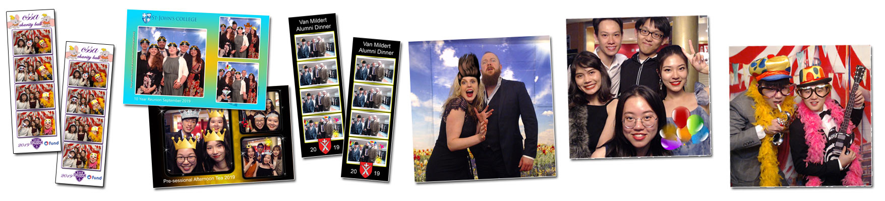 Selfie Booth example photos and printouts