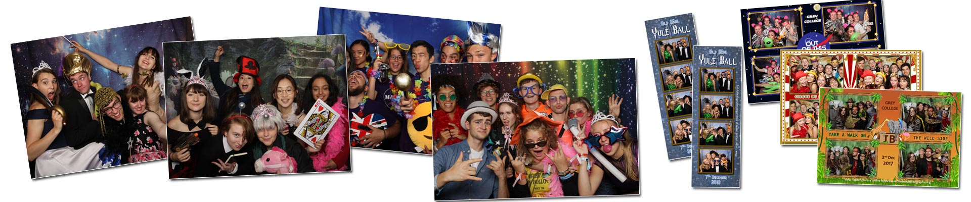 Standard Photobooth example photos and printouts